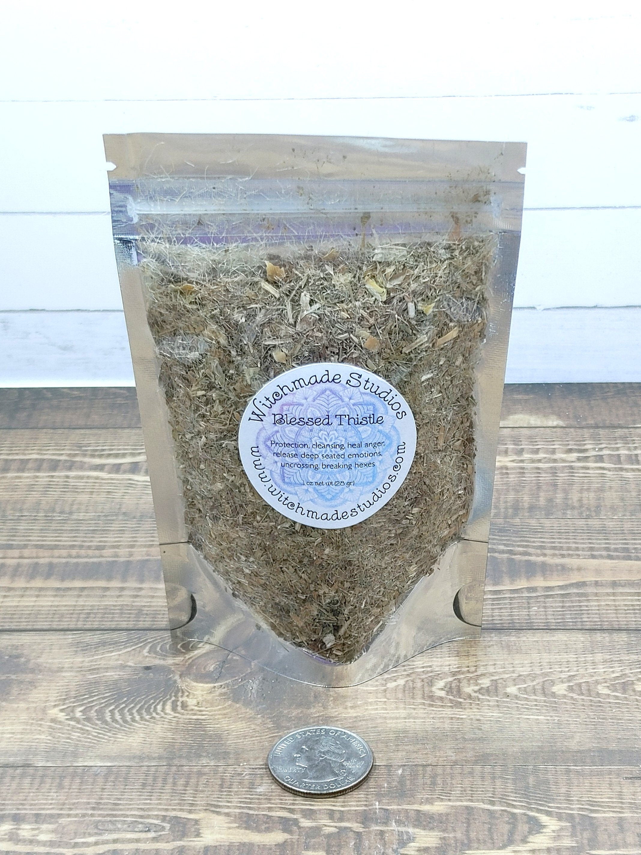 Blessed Thistle Herb, Protection, Cleansing, Heal Anger, Uncrossing, Breaking Hexes, Release Emotions (1 oz)