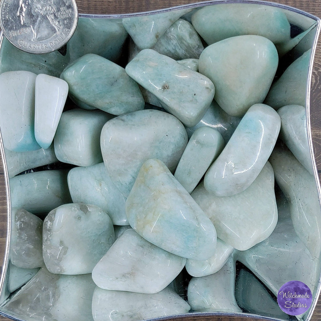 Polished Amazonite Tumble Stone, Hope and Harmony