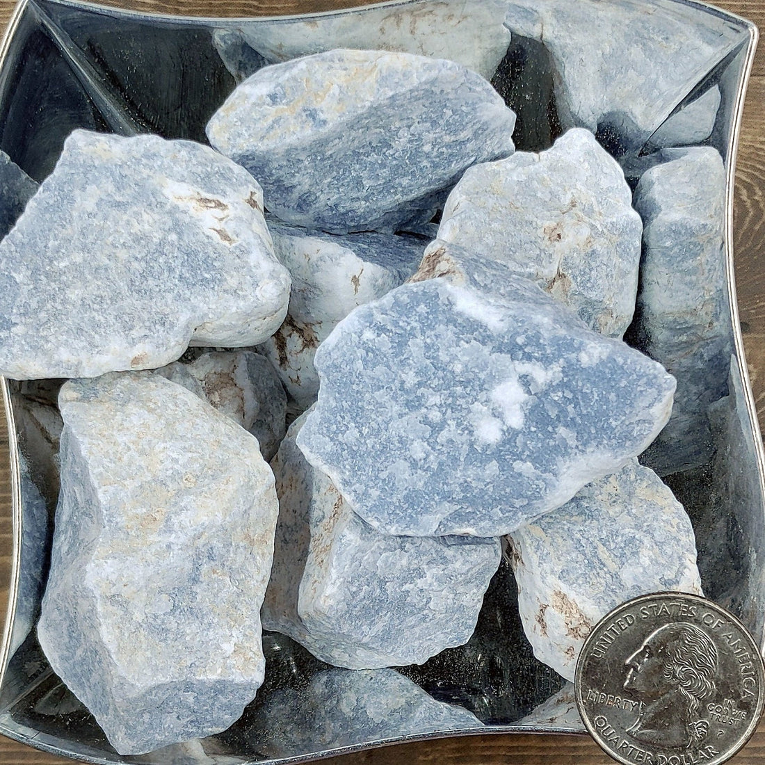 Angelite Raw Crystal, Raise Vibration, Awareness, Love, Balance, Courage, Peace, Soothes, Healing, Spirituality, Communication, Shielding