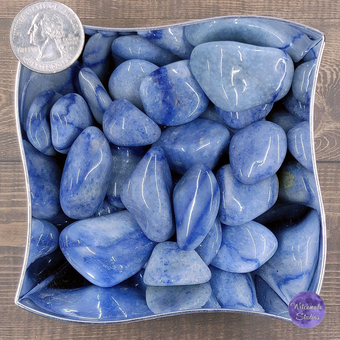Blue Aventurine Tumbled Crystal, Addictions, Responsibility, Meditation, Cleansing, Communication, True to Self, Healing