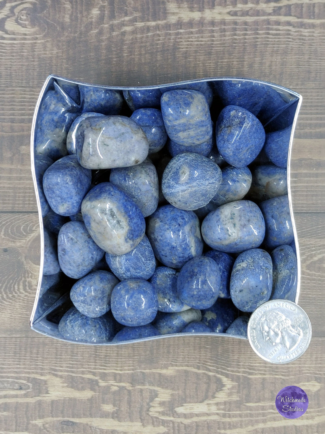 Dumortierite Tumbled Crystal, Communication, Support, Tranquility, Harmony, Calm, Relaxation, Confidence, Strength, Stress
