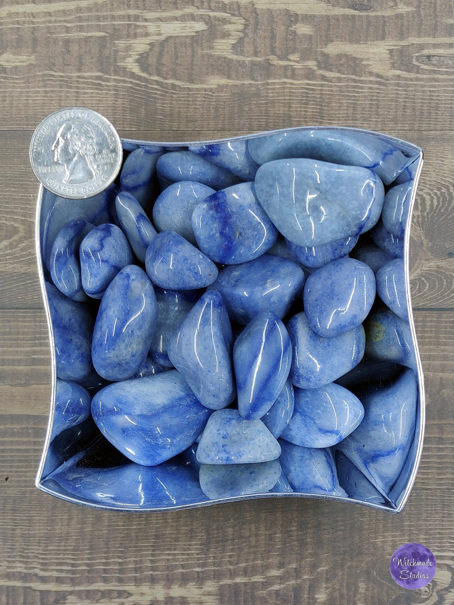 Blue Aventurine Tumbled Crystal, Addictions, Responsibility, Meditation, Cleansing, Communication, True to Self, Healing
