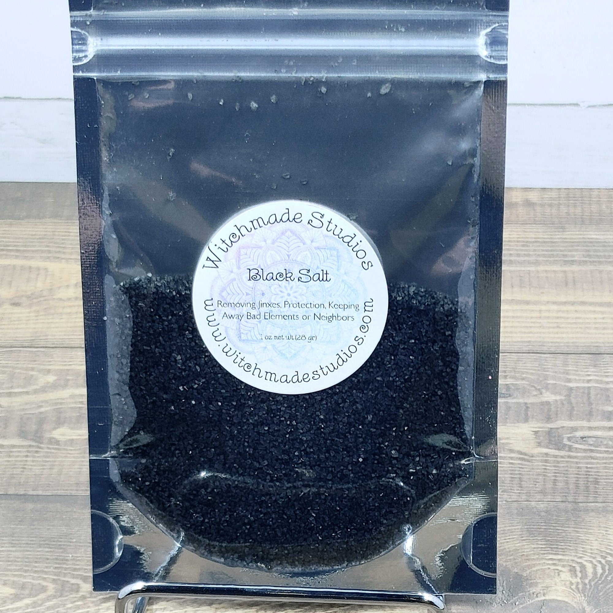Black Salt, Protection, Good Luck, Hoodoo, Rootwork, Unwanted People, Removing Jinxes, Repel Bad Elements, Repel Bad Neighbors (1 oz)