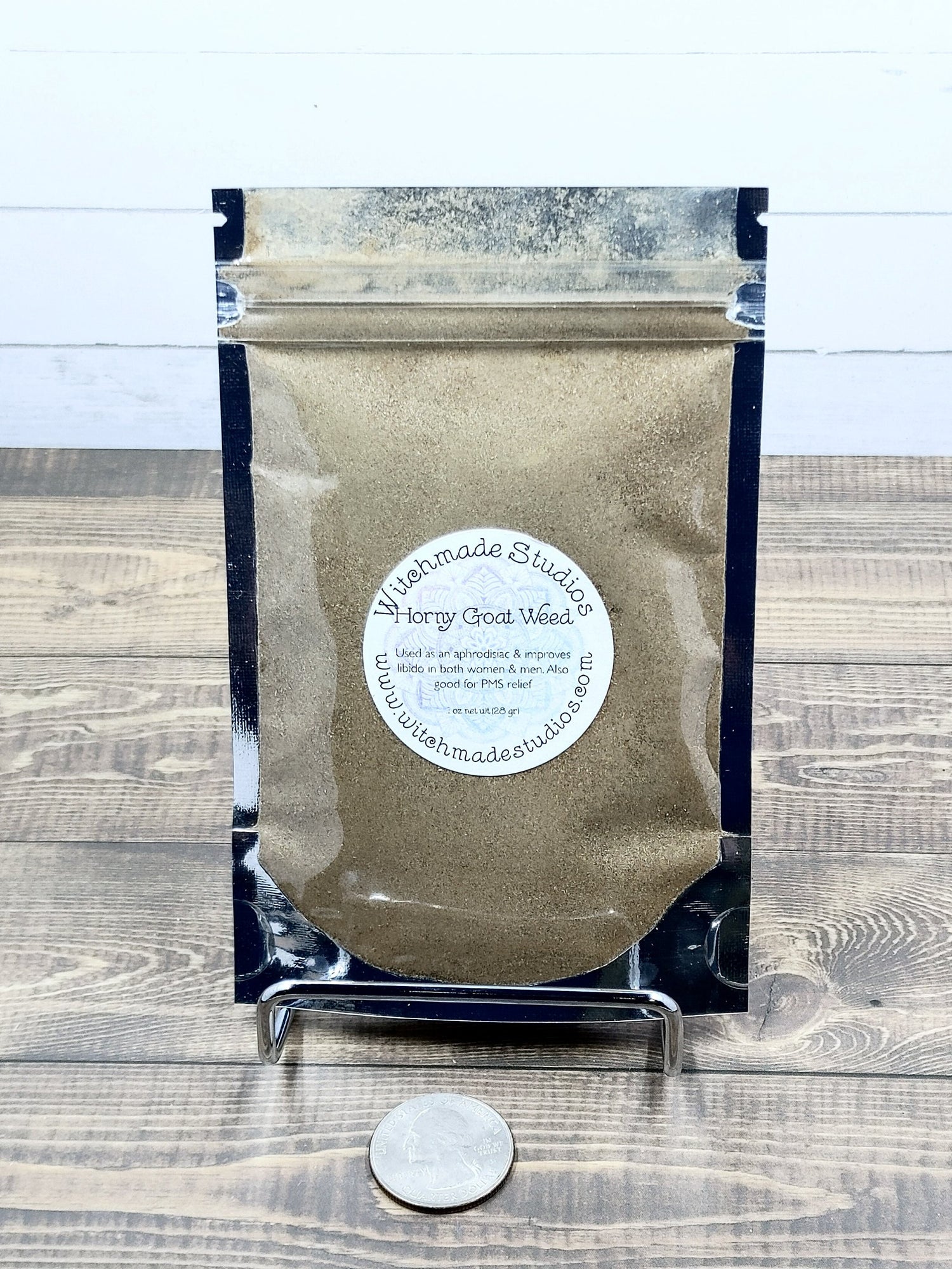 Horny Goat Weed Powder, Aphrodisiac, Improves Libido, PMS Relief (1 oz)