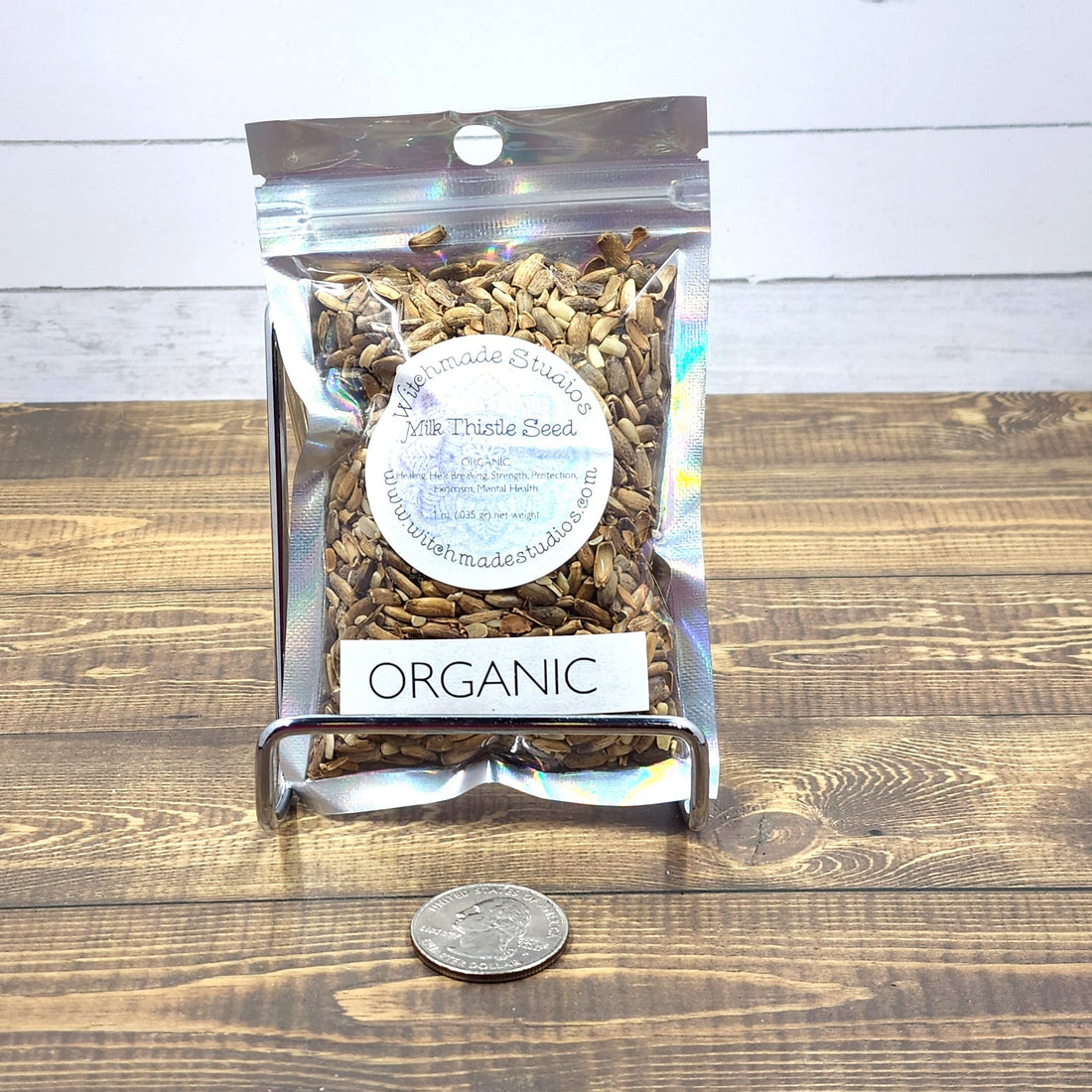Milk Thistle Seed, Organic, Whole, Healing, Hex Breaking, Strength, Protection, Exorcism, Mental Health (1 oz)