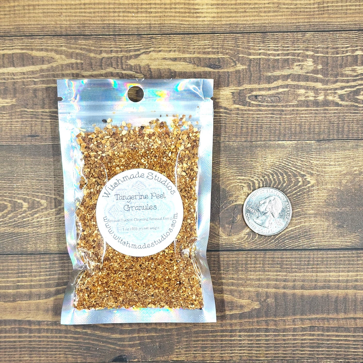 Tangerine Peel Granules, Spiritual Practice, Cleansing, Renewal, Energy (1 oz)