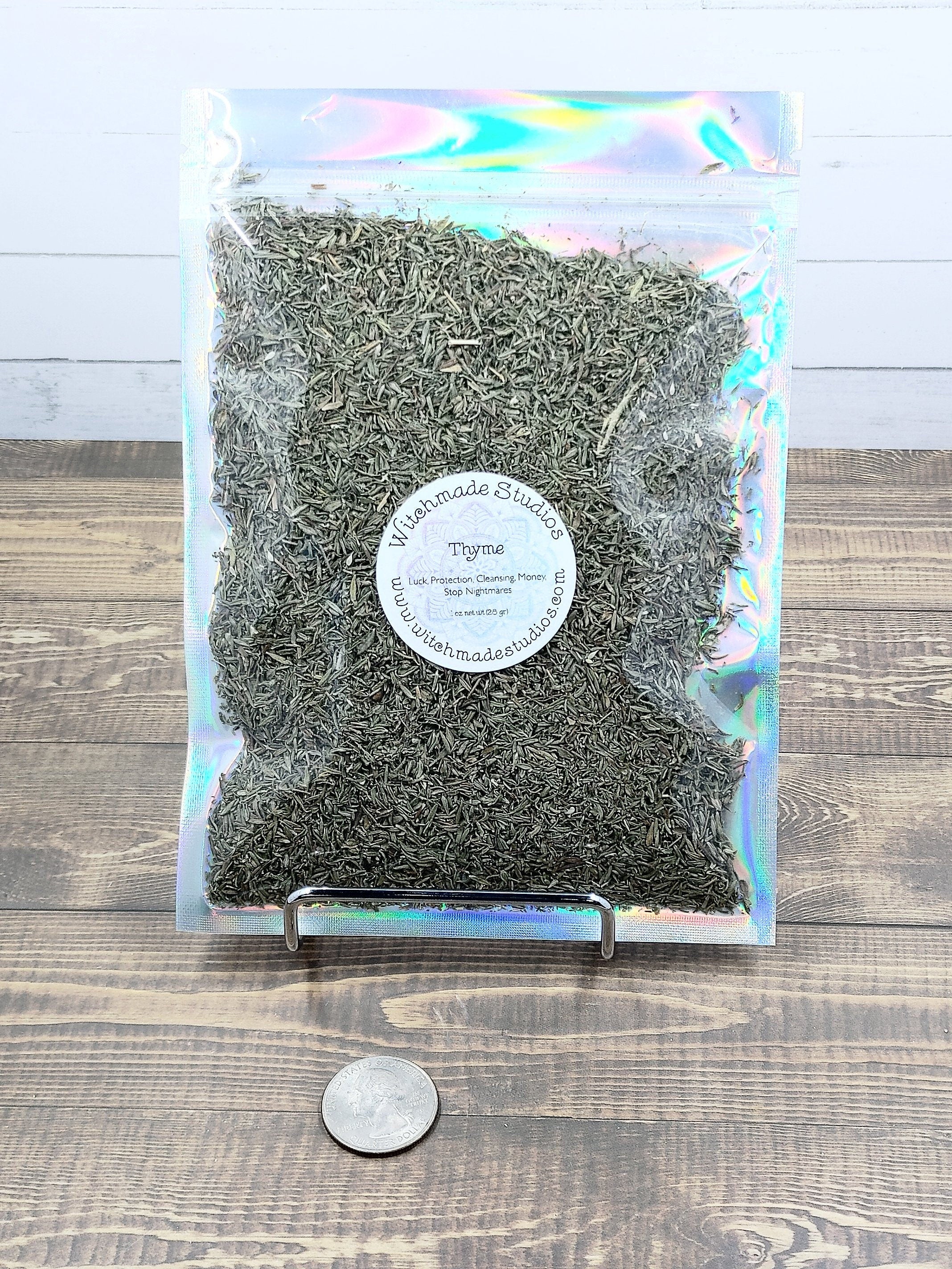 Thyme Herb Cut, 1 oz BAG, Luck, Protection, Cleansing, Money, Stop Nightmares, Metaphysical, Hoodoo, Rootwork (1 oz)
