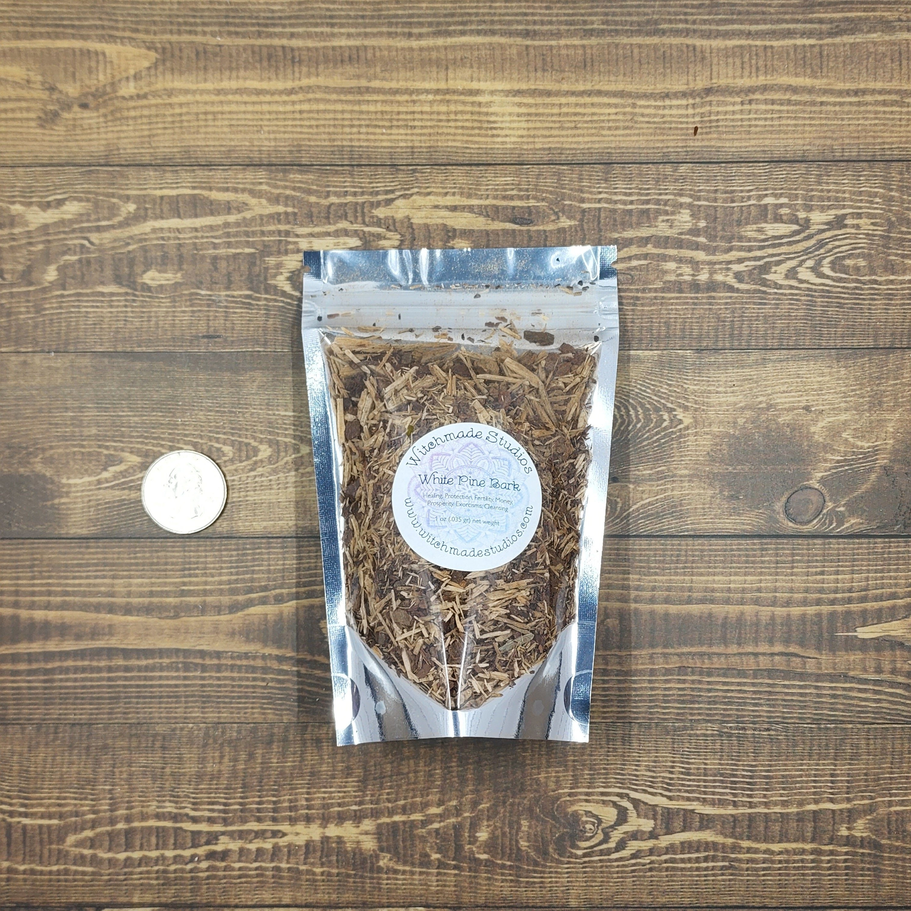 White Pine Bark, Healing, Protection, Fertility, Money, Prosperity, Exorcisms, Cleansing (1 oz)
