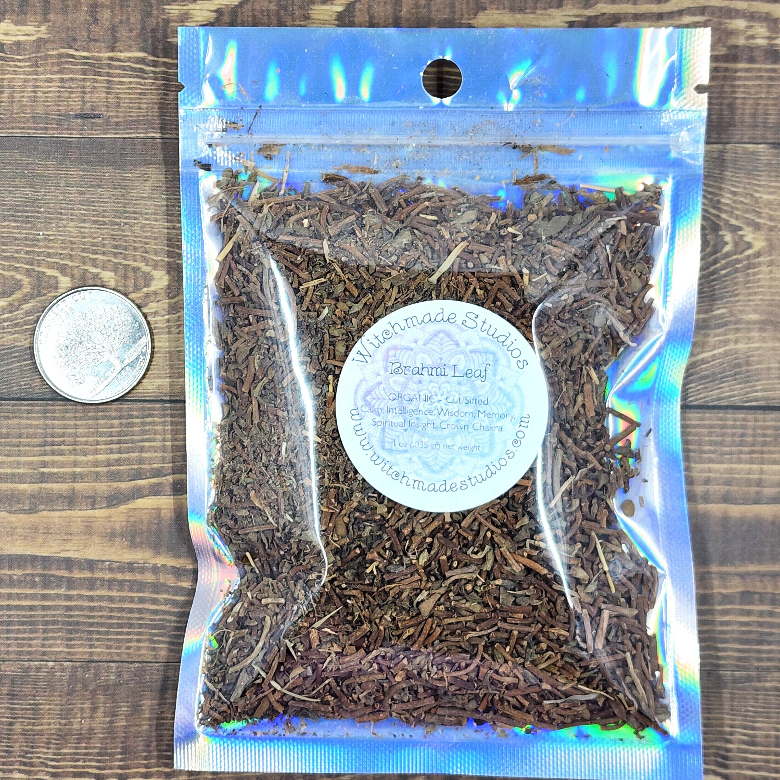 Brahmi Leaf Herb, Calm, Intelligence, Wisdom, Memory, Spiritual Insight, Crown Chakra  (1 oz)