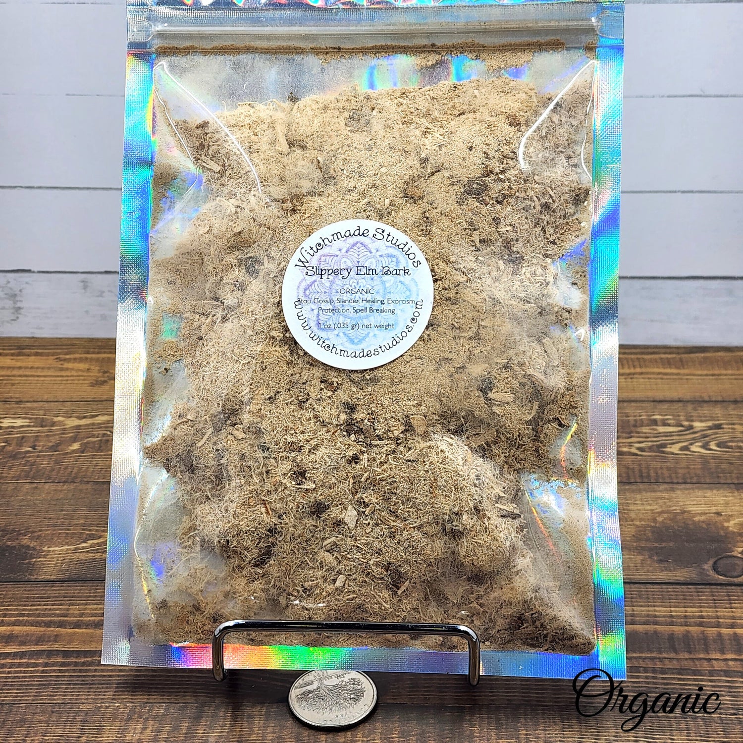 Slippery Elm Bark, Organic, Stop Gossip, Slander, Healing, Exorcism, Protection, Spell Breaking (1 oz)