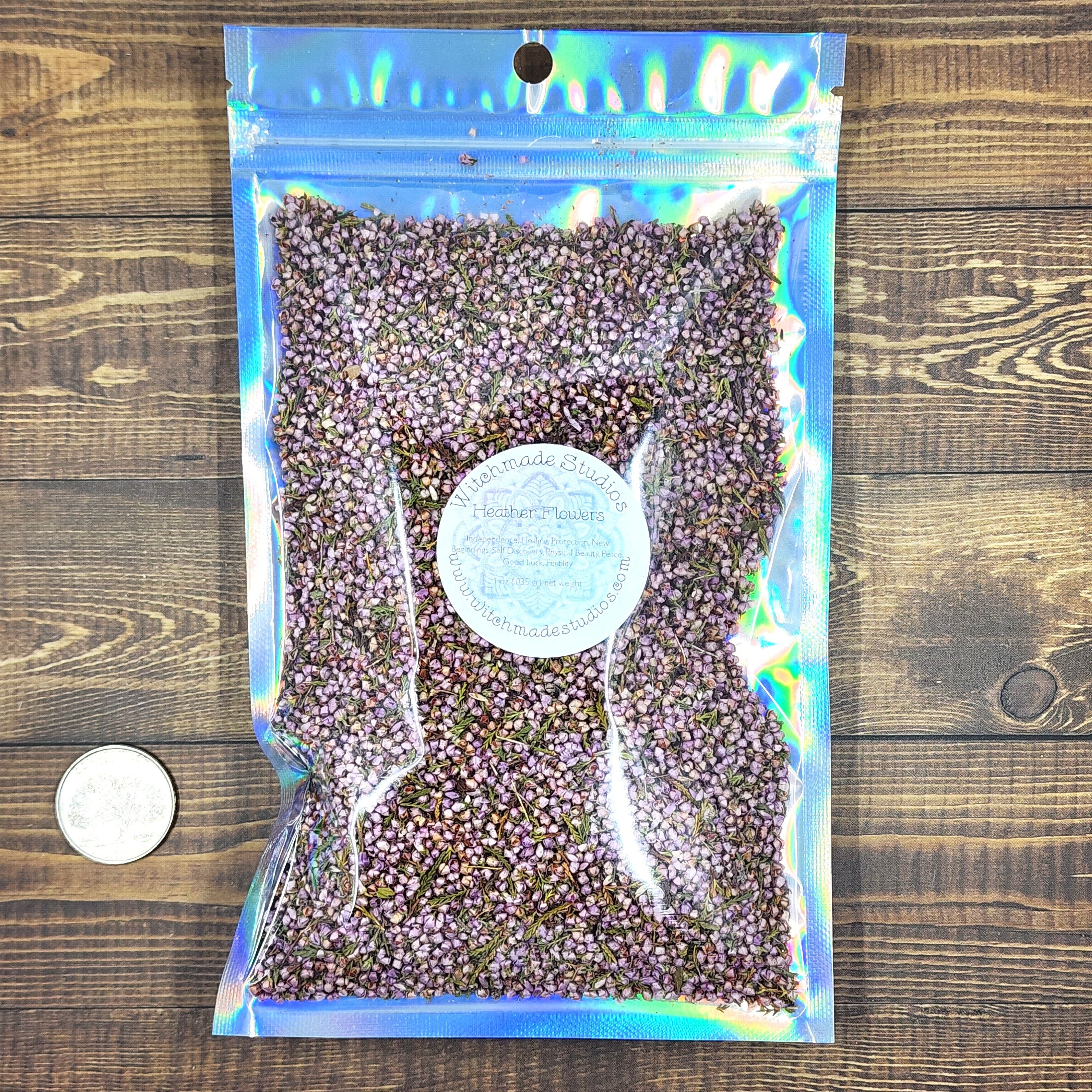 Heather Flowers, Whole, Independence, Healing, Protection, New Beginnings, Self Discovery, Physical Beauty, Peace, Luck, Fertility (1 oz)