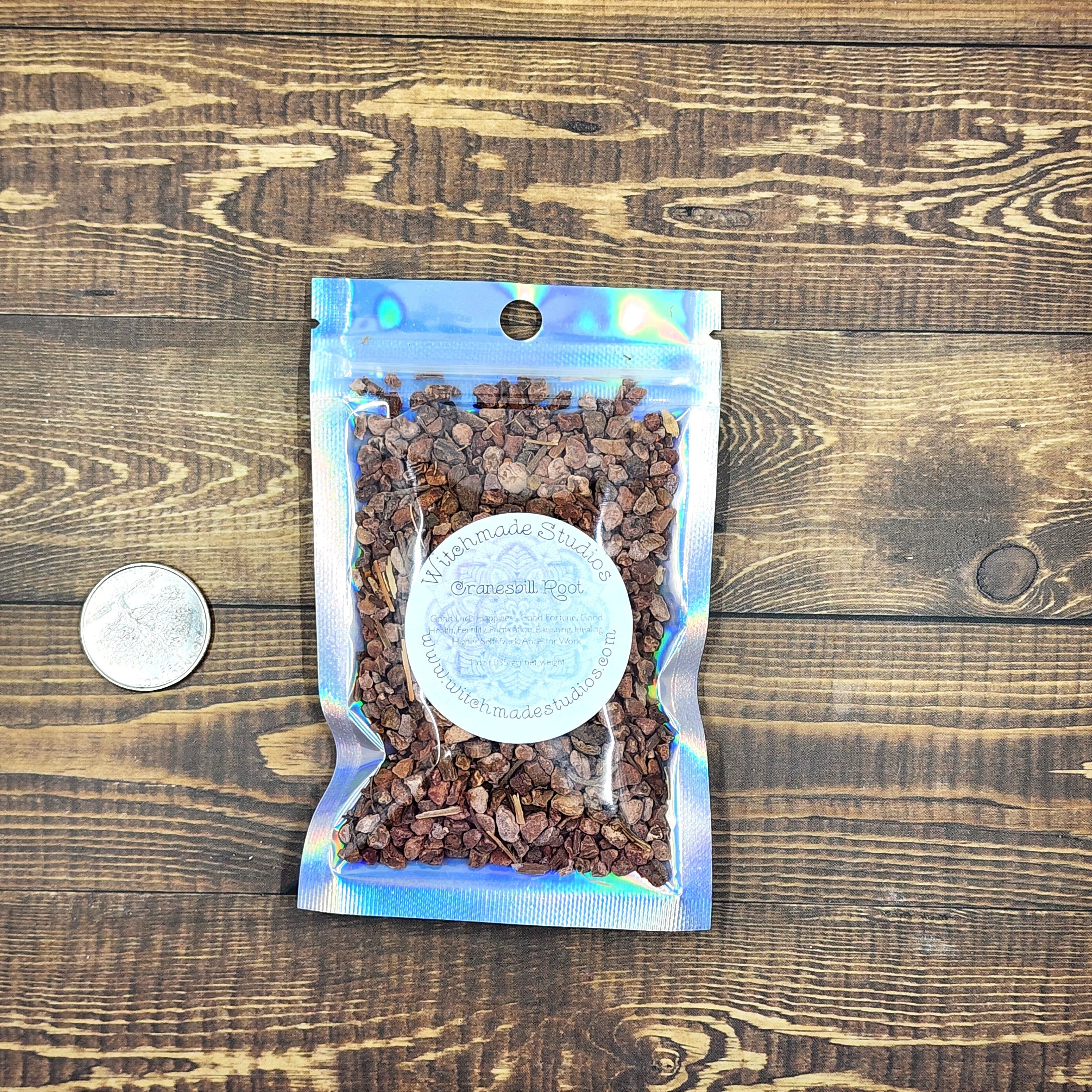 Cranesbill Root Herb,Good Luck, Happiness, Good Fortune, Good Health, Fertility, Purification, Banishing, Healing, Higher Self  (1 oz)