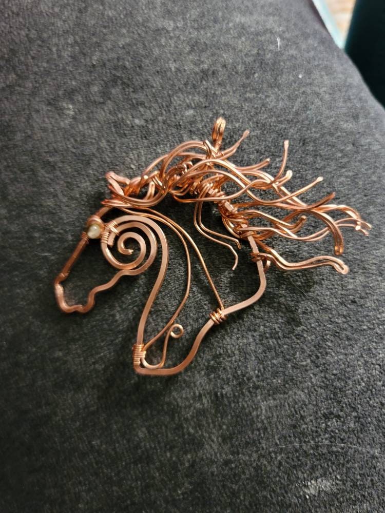 Copper wild arabian horse ornament, horse gift, equestrian gifts for trainers, horse gifts for women, unique