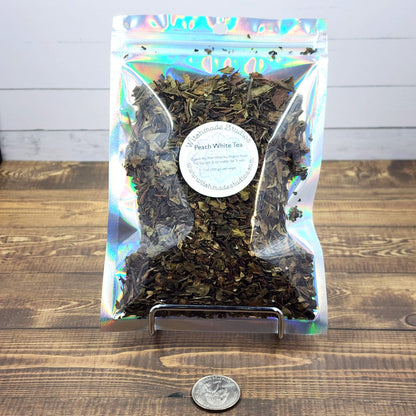 Organic Peach White Tea, Artisanal Loose Leaf Tea (1 oz)
