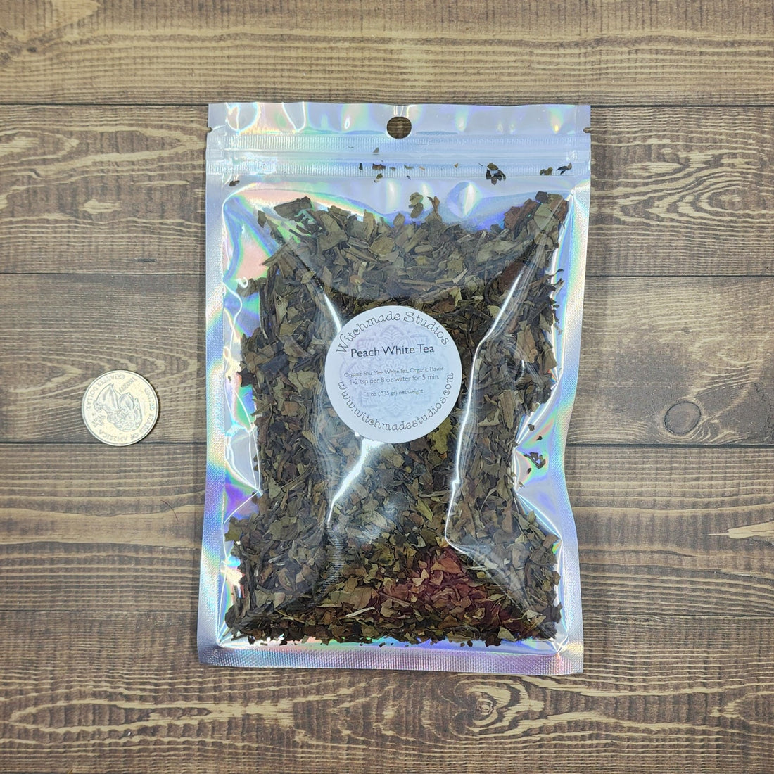 Organic Peach White Tea, Artisanal Loose Leaf Tea (1 oz)