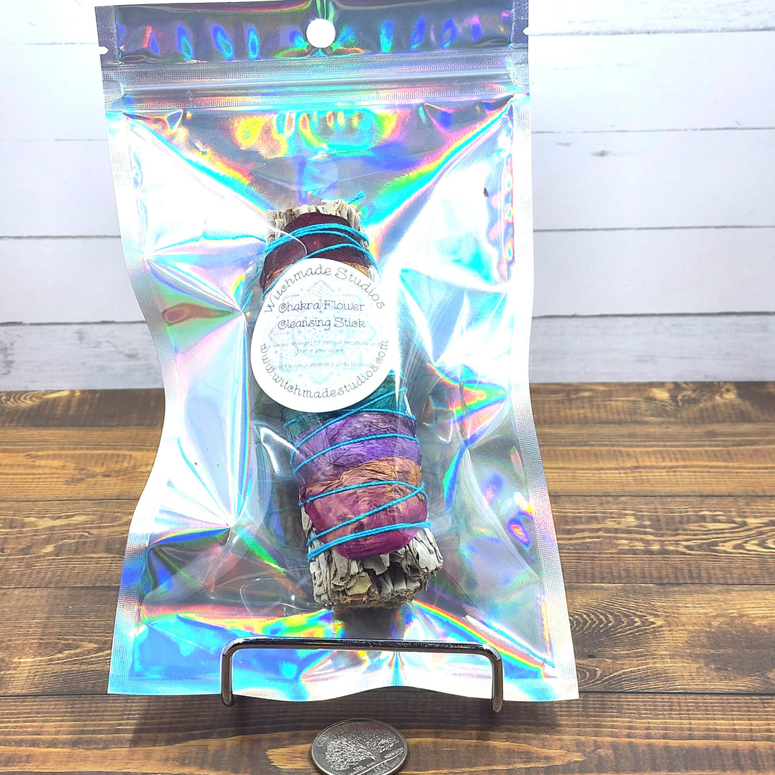 Chakra Flower Cedar Smudge Stick, Smoke Cleansing Bundle
