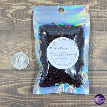 Black Peppercorn, Protection, Rid Negative Energy, Remove Evil Eye, Courage, Strength, Confidence (1 oz)