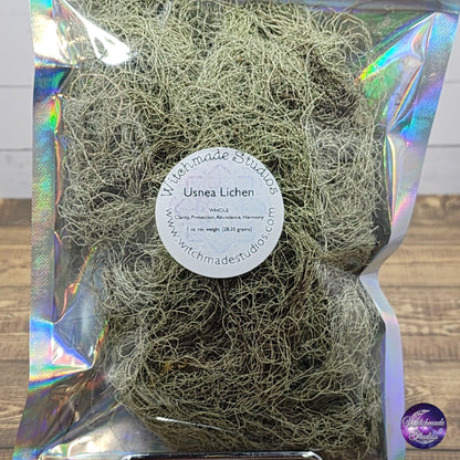 Usnea Lichen Whole, Clarity, Protection, Abundance, Harmony (1 oz)