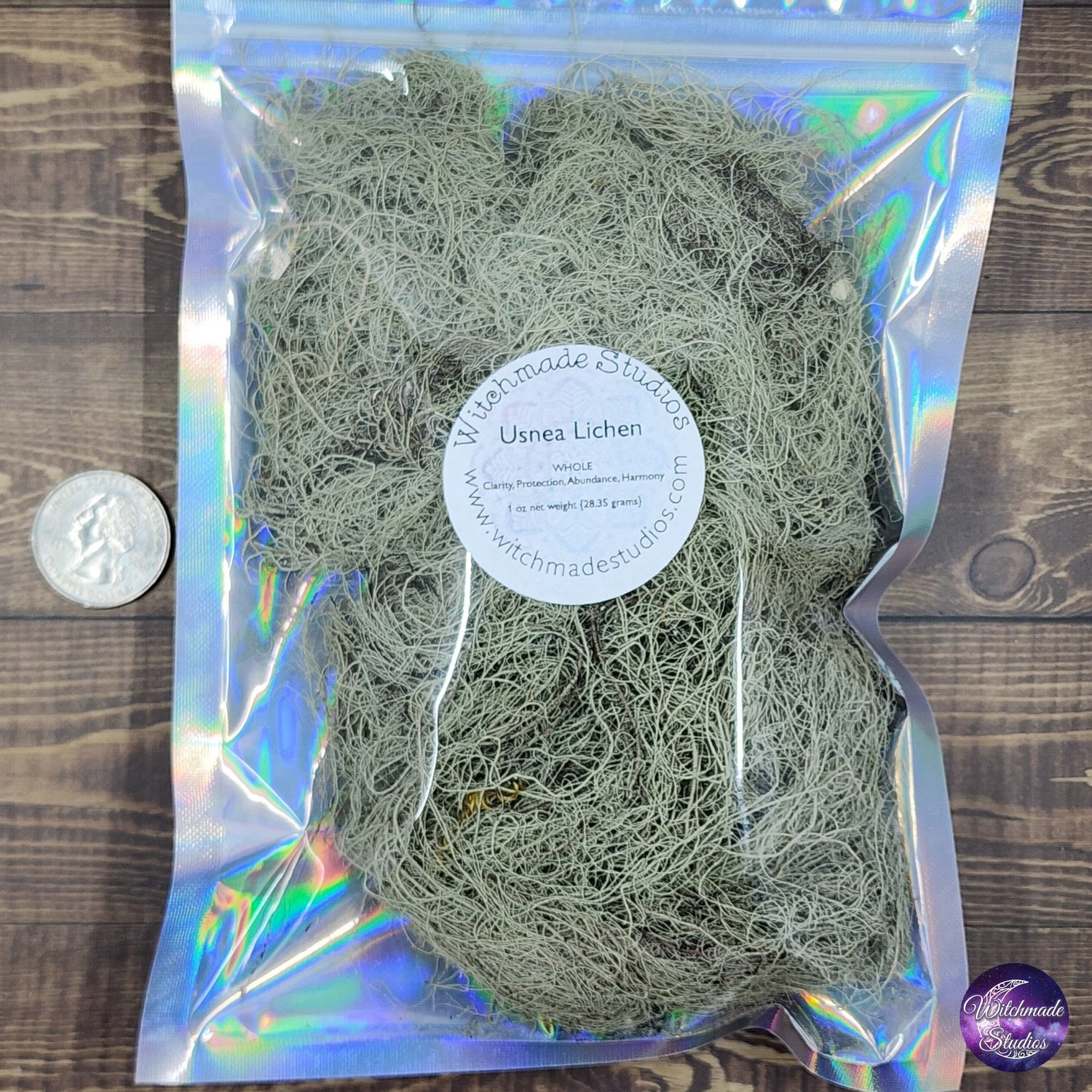 Usnea Lichen Whole, Clarity, Protection, Abundance, Harmony (1 oz)
