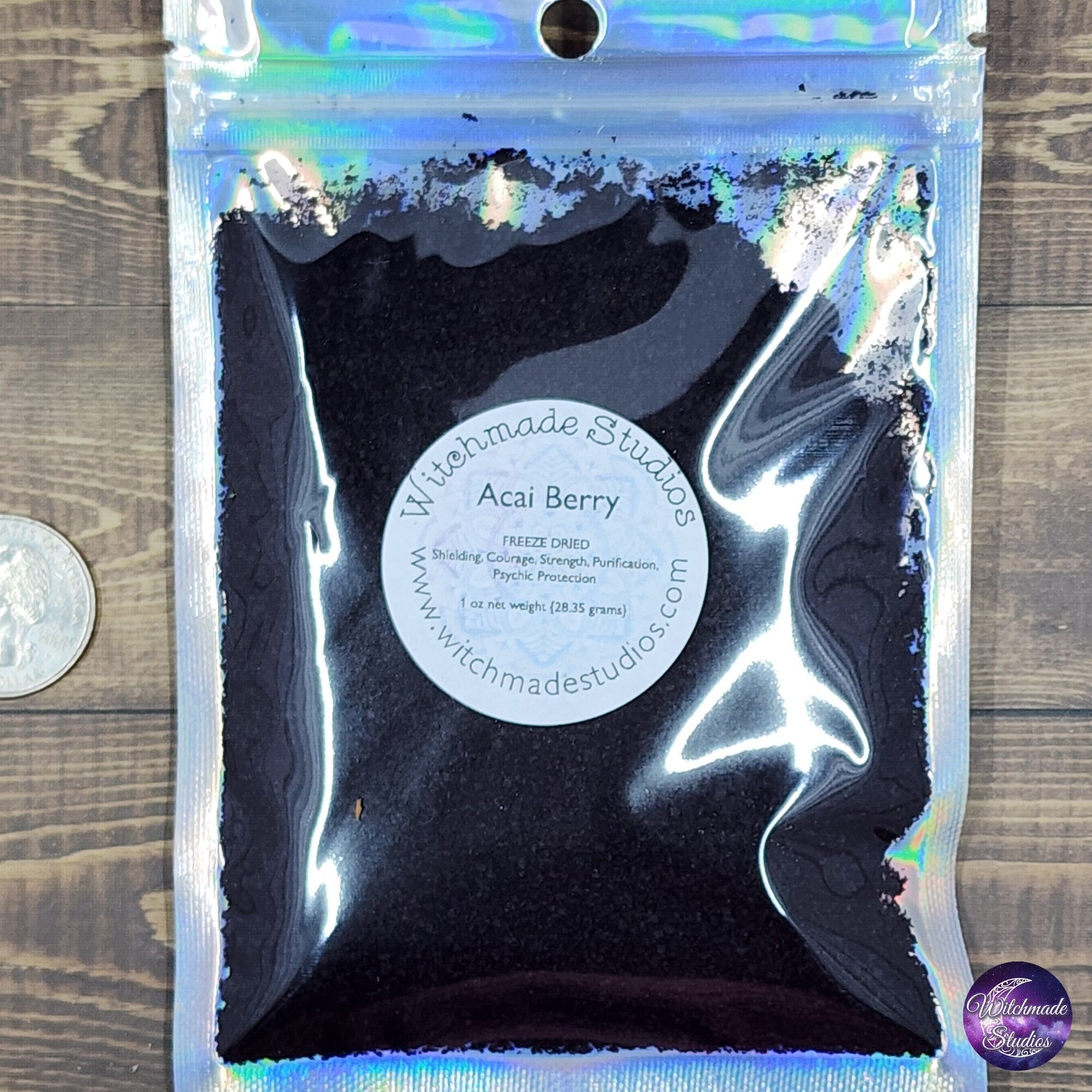 Acai Berry Freeze Dried Powder, Shielding, Courage, Strength, Purification, Psychic Protection  (1 oz)