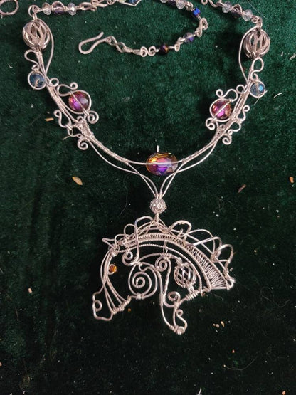 Sterling silver copper arabian horse necklace, boho jewelry, equestrian gifts for women, horse lover gifts for girls,horse jewelry teen girl