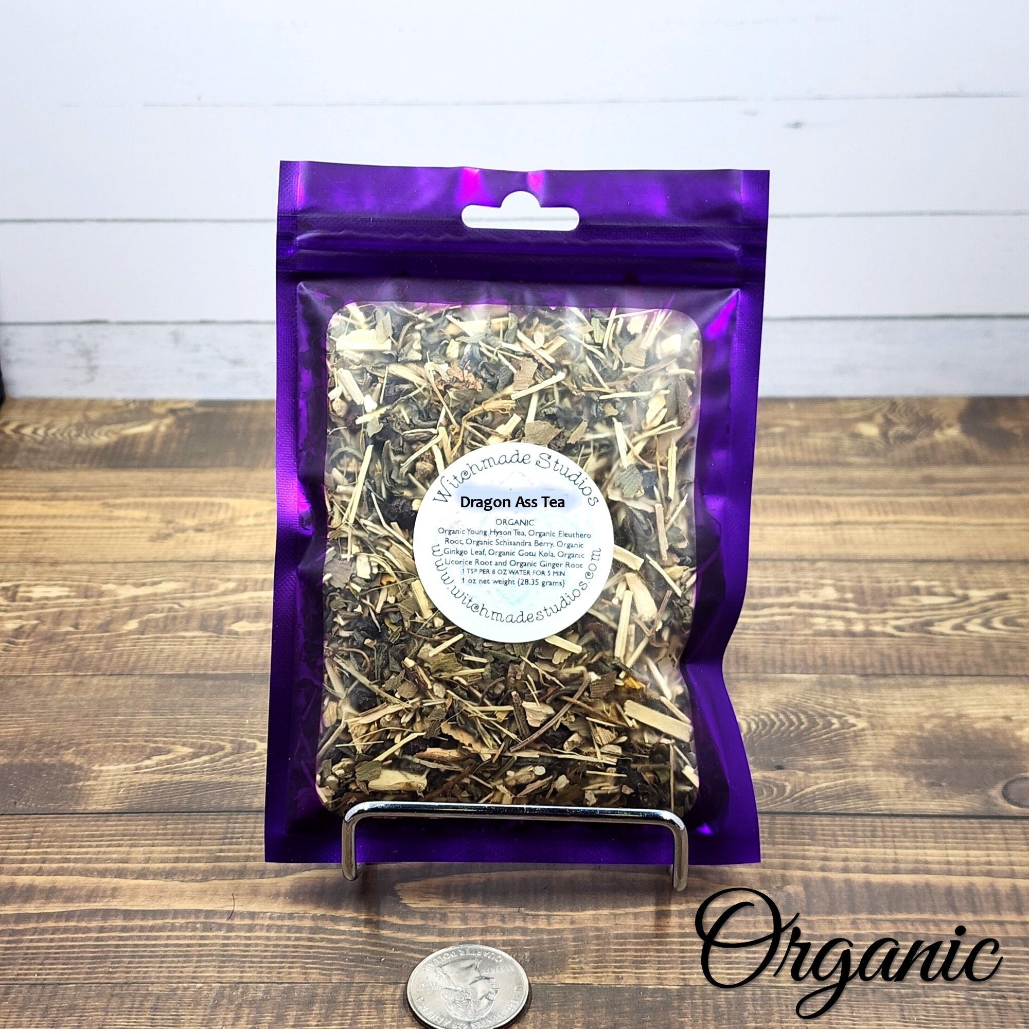 Dragon Ass Tea, Energy Support Tea, Herbal Tea, Artisanal Tea Blends, Organic Tea, Loose Energizing Tea, Organic Loose Tea (1 oz)