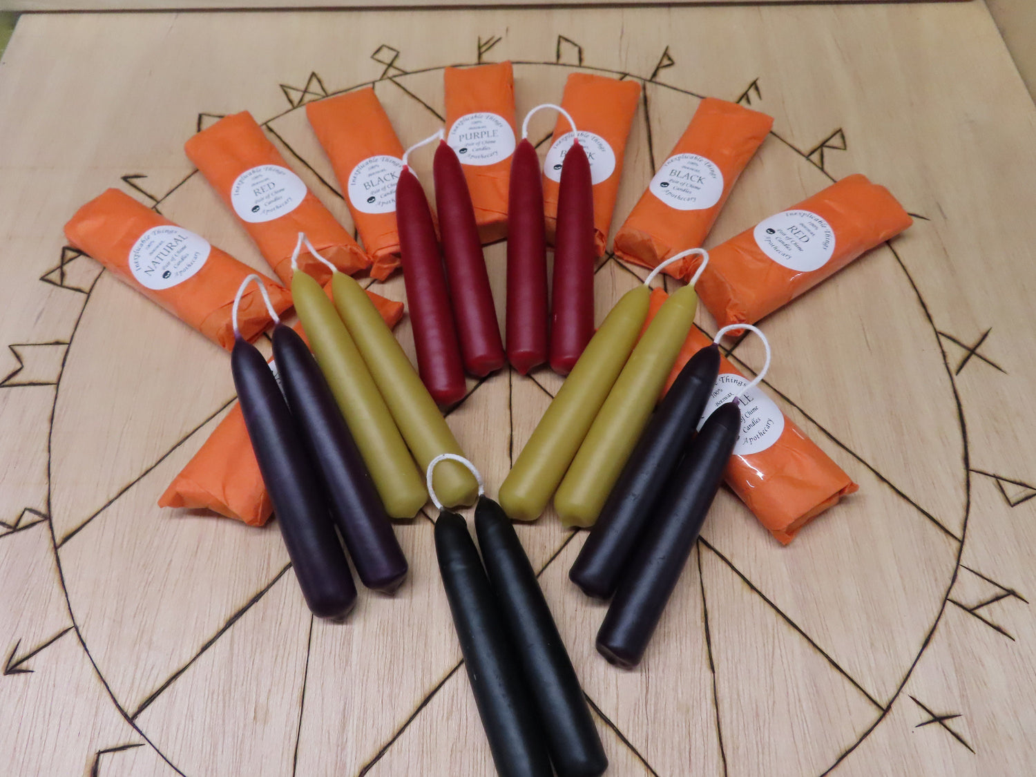 Hand Dipped Beeswax Spell Candles: Ritual Chime Candles (Set of 2)