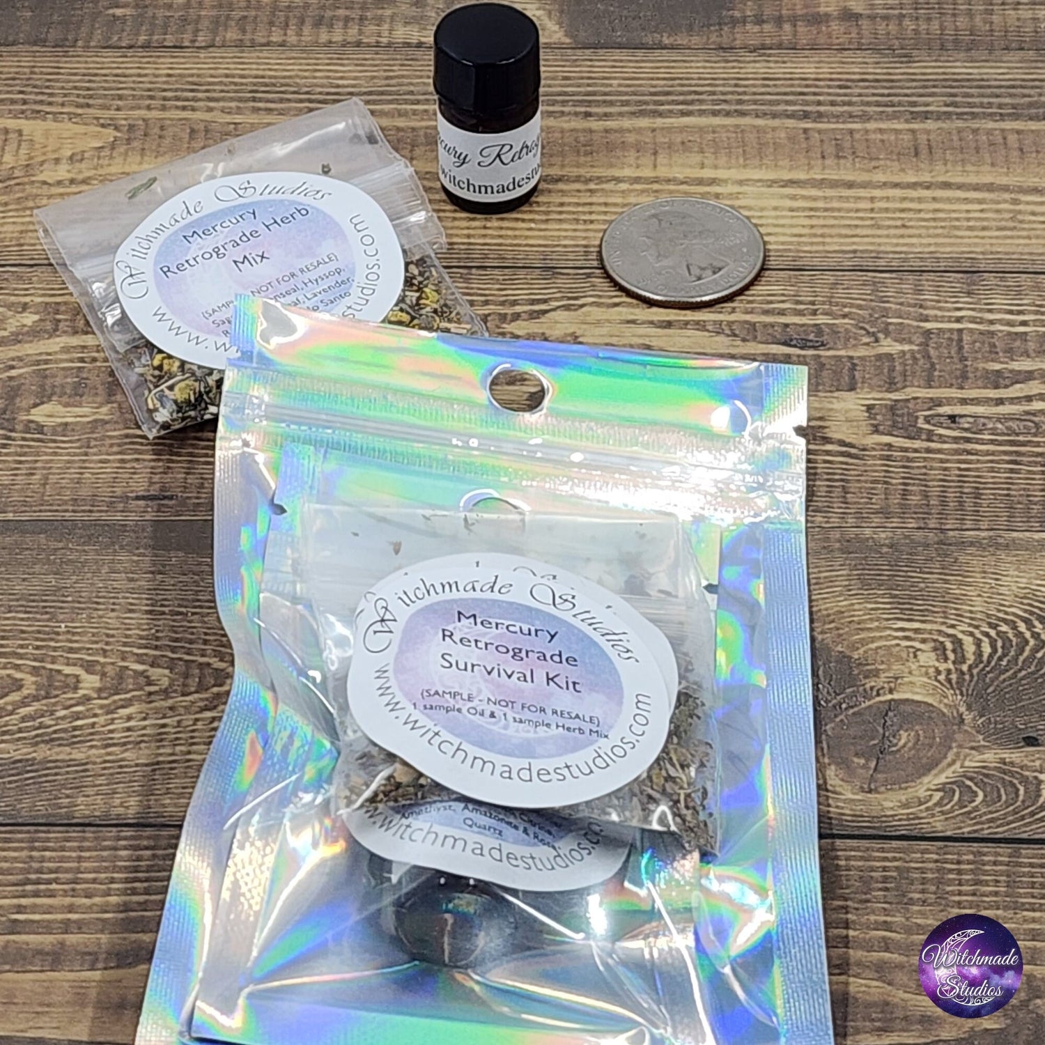 Mercury Retrograde Mini Protection Kit, Hoodoo Oil, Conjure Oil, Protection Oil, Mercury Protection, Retrograde Protection, Communication