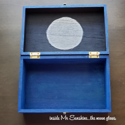 Handpainted Mr. Sunshine Sunflower Trinket Box, Reiki Altar Decor