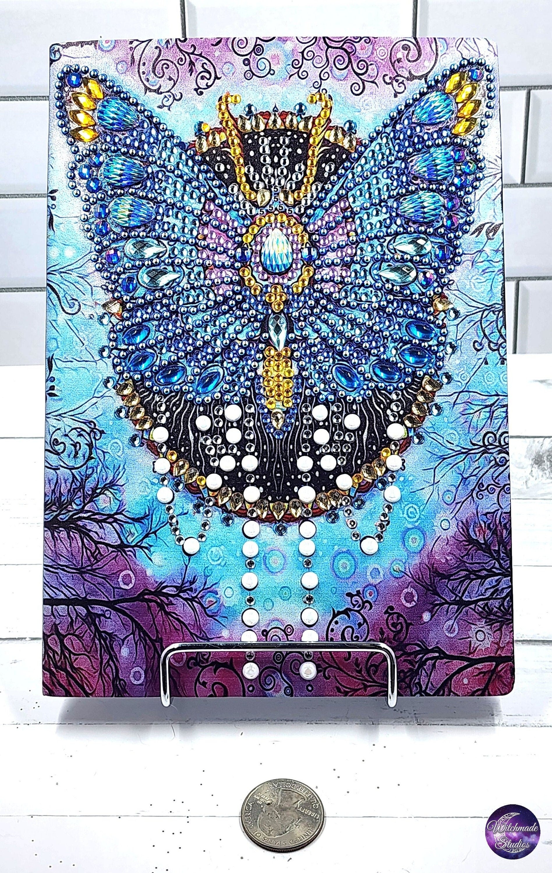Butterfly Diamond Painting Notebook, Purple Blue Unlined Journal J02