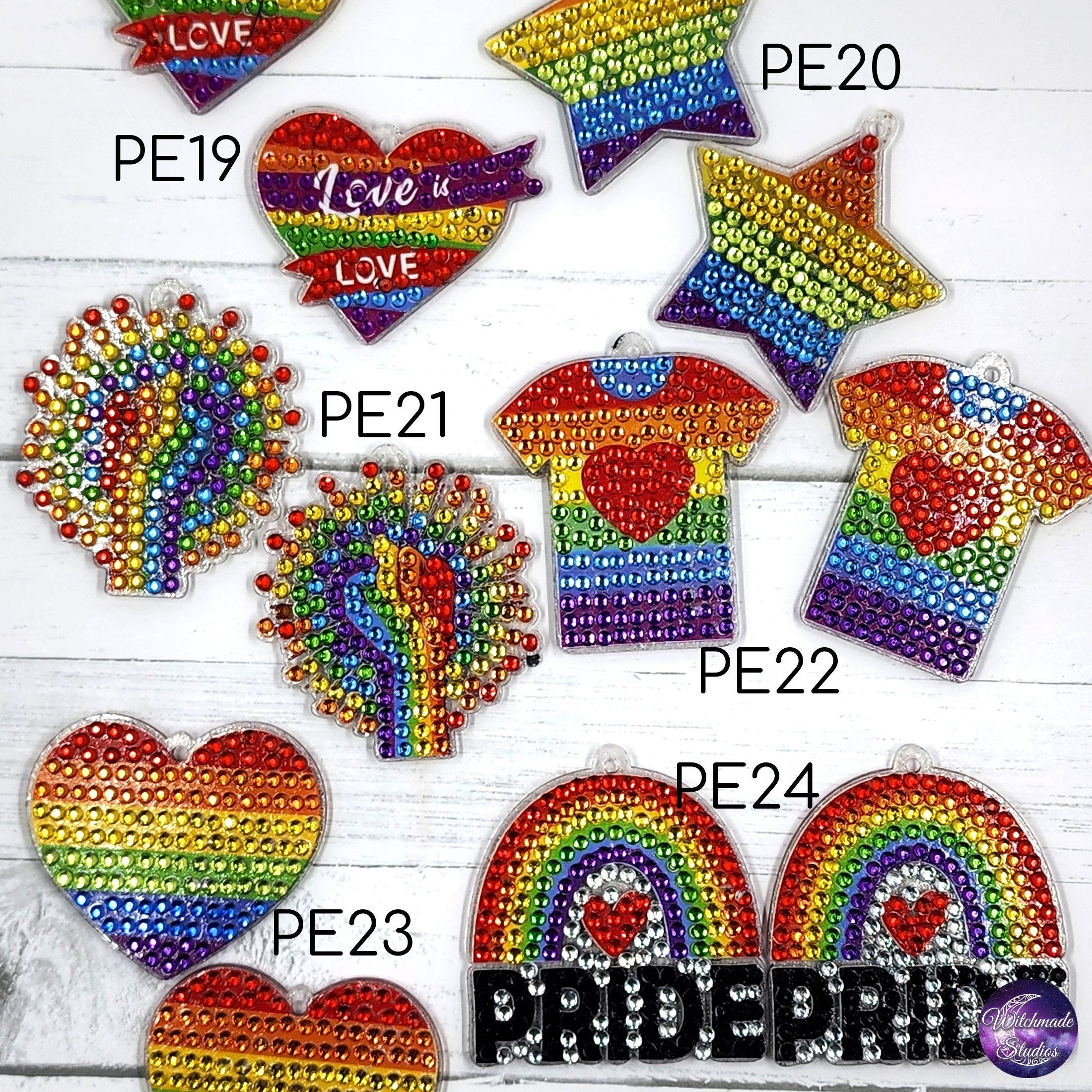 Pride Diamond Painting Earrings, LGBTQIA Jewelry