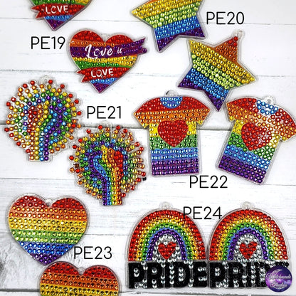 Pride Diamond Painting Earrings, LGBTQIA Jewelry