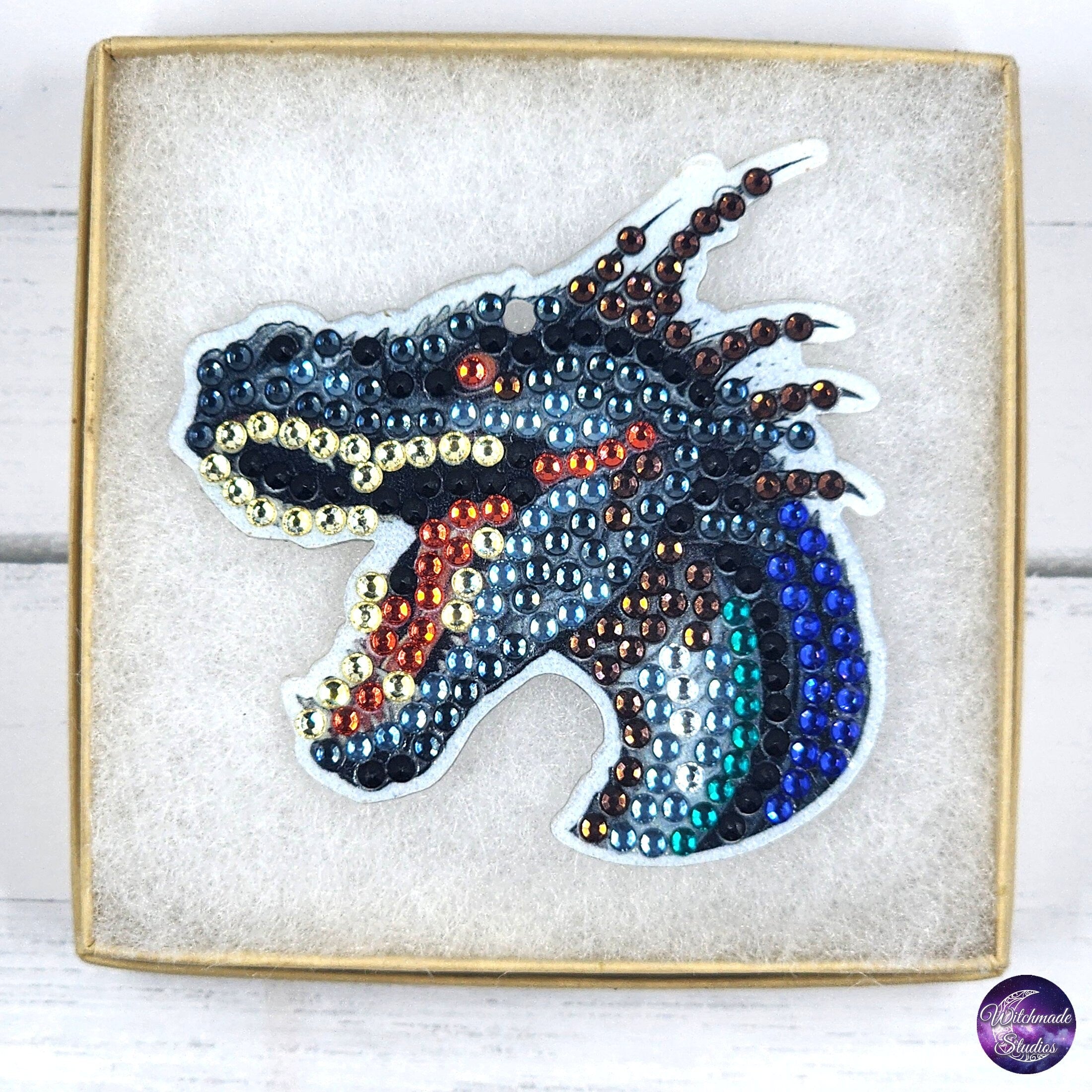 Diamond Painting Dragon Keychain, Ornament Suncatcher, Zipper Pull