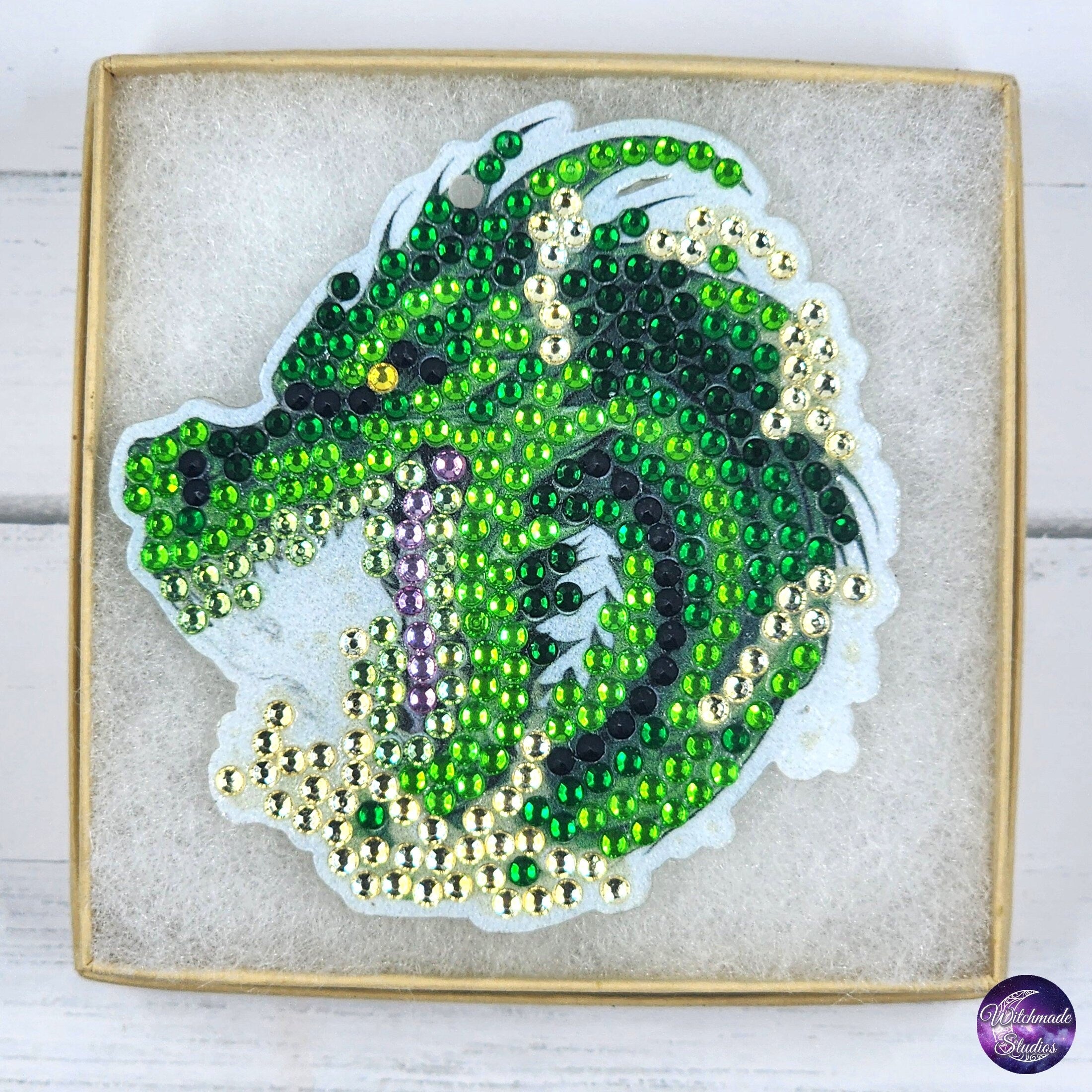 Diamond Painting Dragon Keychain, Ornament Suncatcher, Zipper Pull