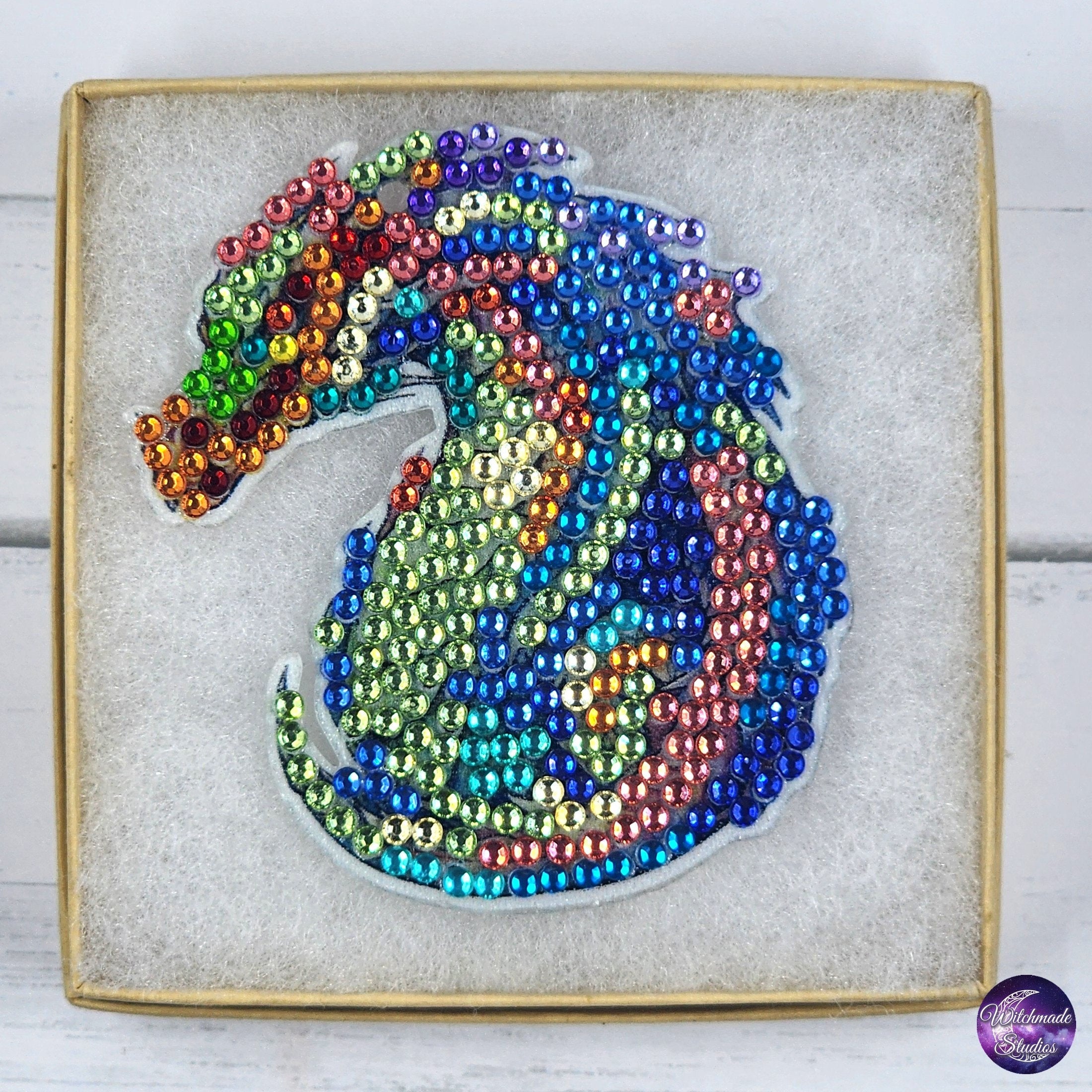 Dragon Keychain, Diamond Painting Ornament, Suncatcher, Zipper Pull
