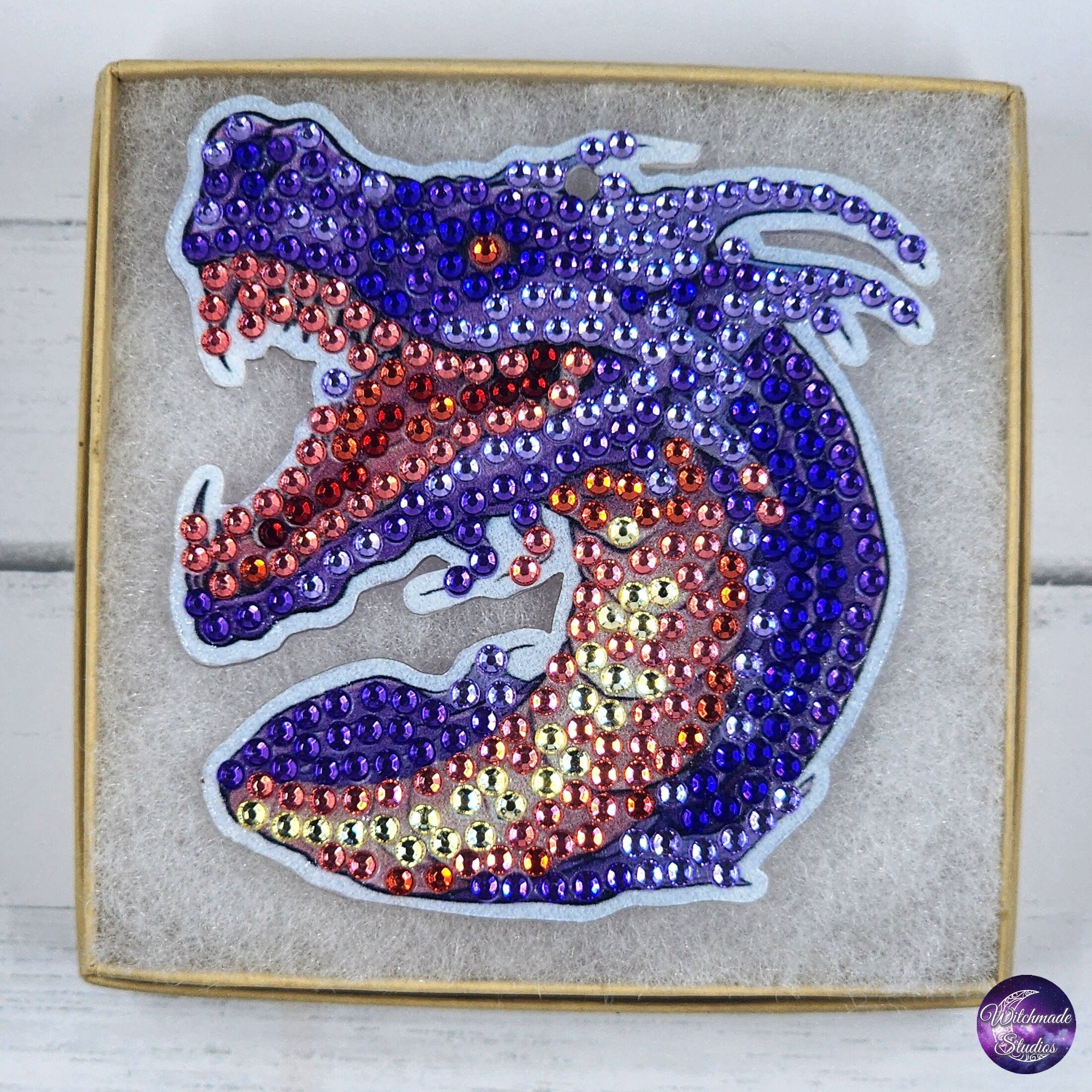 Dragon Keychain, Diamond Painting Ornament, Suncatcher, Zipper Pull