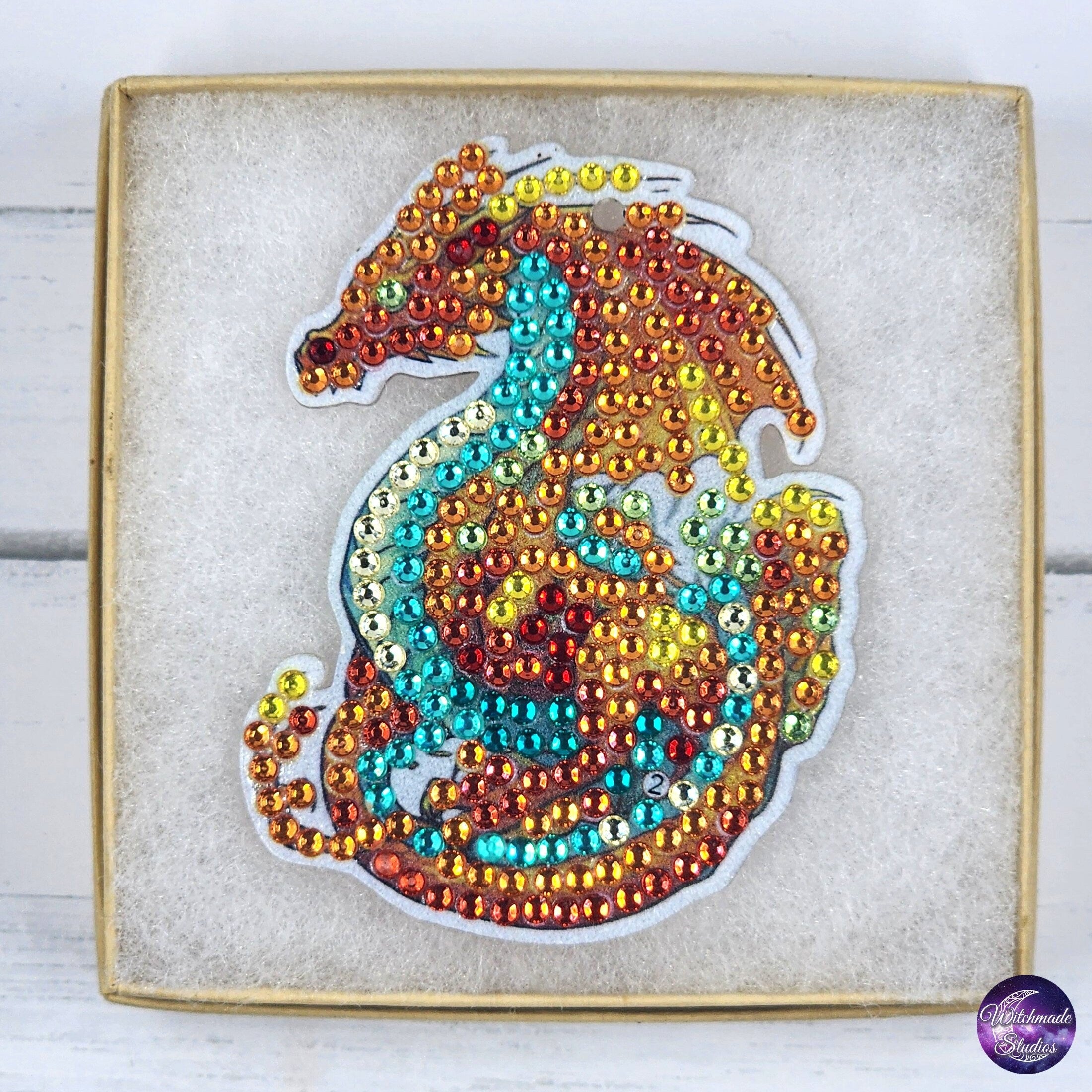Dragon Keychain, Diamond Painting Ornament, Suncatcher, Zipper Pull