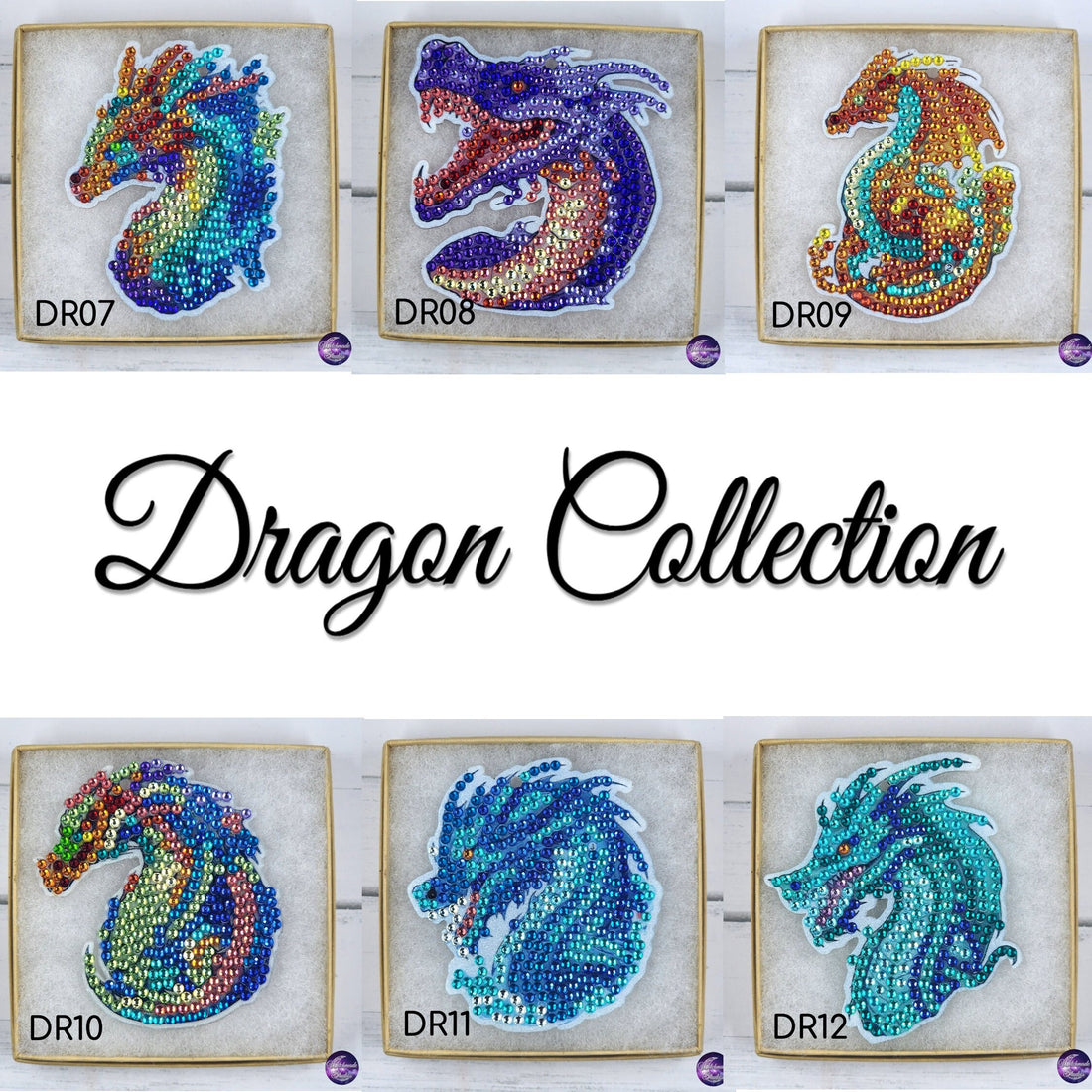 Dragon Keychain, Diamond Painting Ornament, Suncatcher, Zipper Pull
