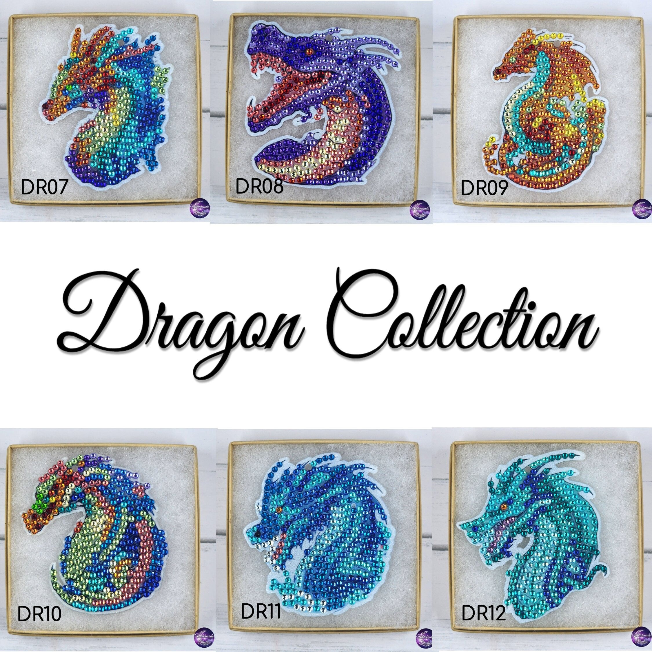 Dragon Keychain, Diamond Painting Ornament, Suncatcher, Zipper Pull