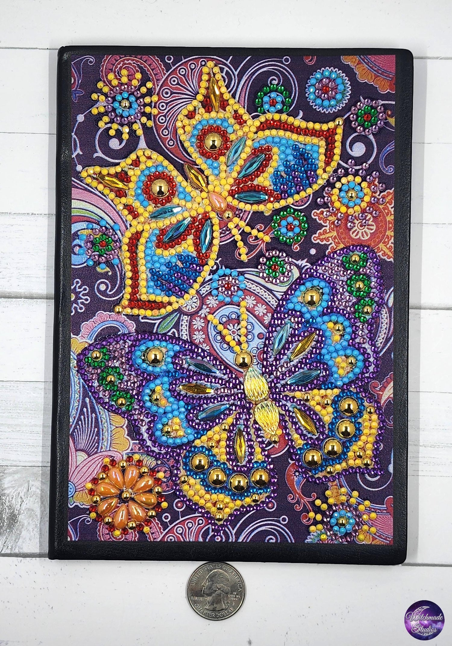 Butterfly Diamond Art Journal, Decorative Unlined Notebook J9