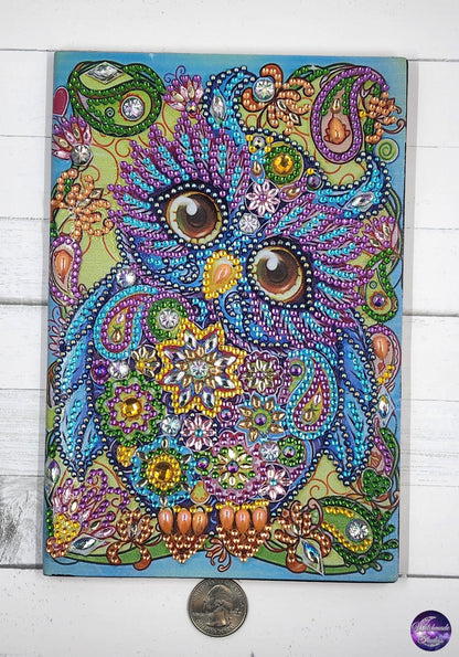 Owl Journal, Diamond Painting Notebook, Unlined Grimoire J05