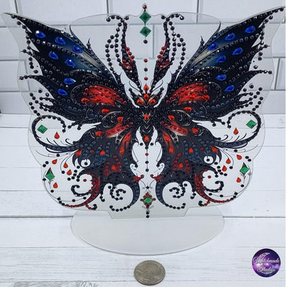Gothic Black Butterfly Table Decor, Bling Ornament