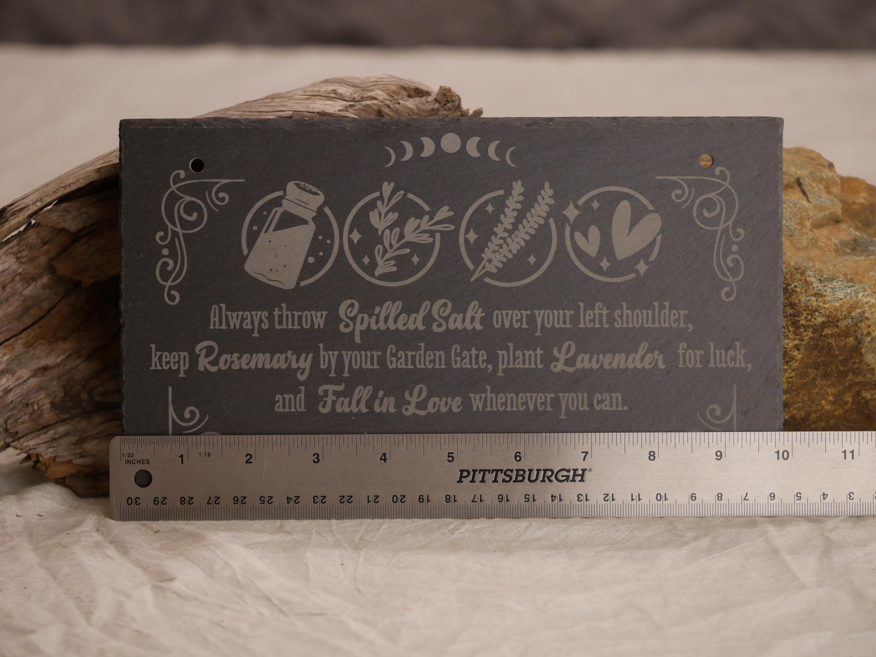 Practical Magic Slate Wall Hanging: Witchcraft Decor Sign