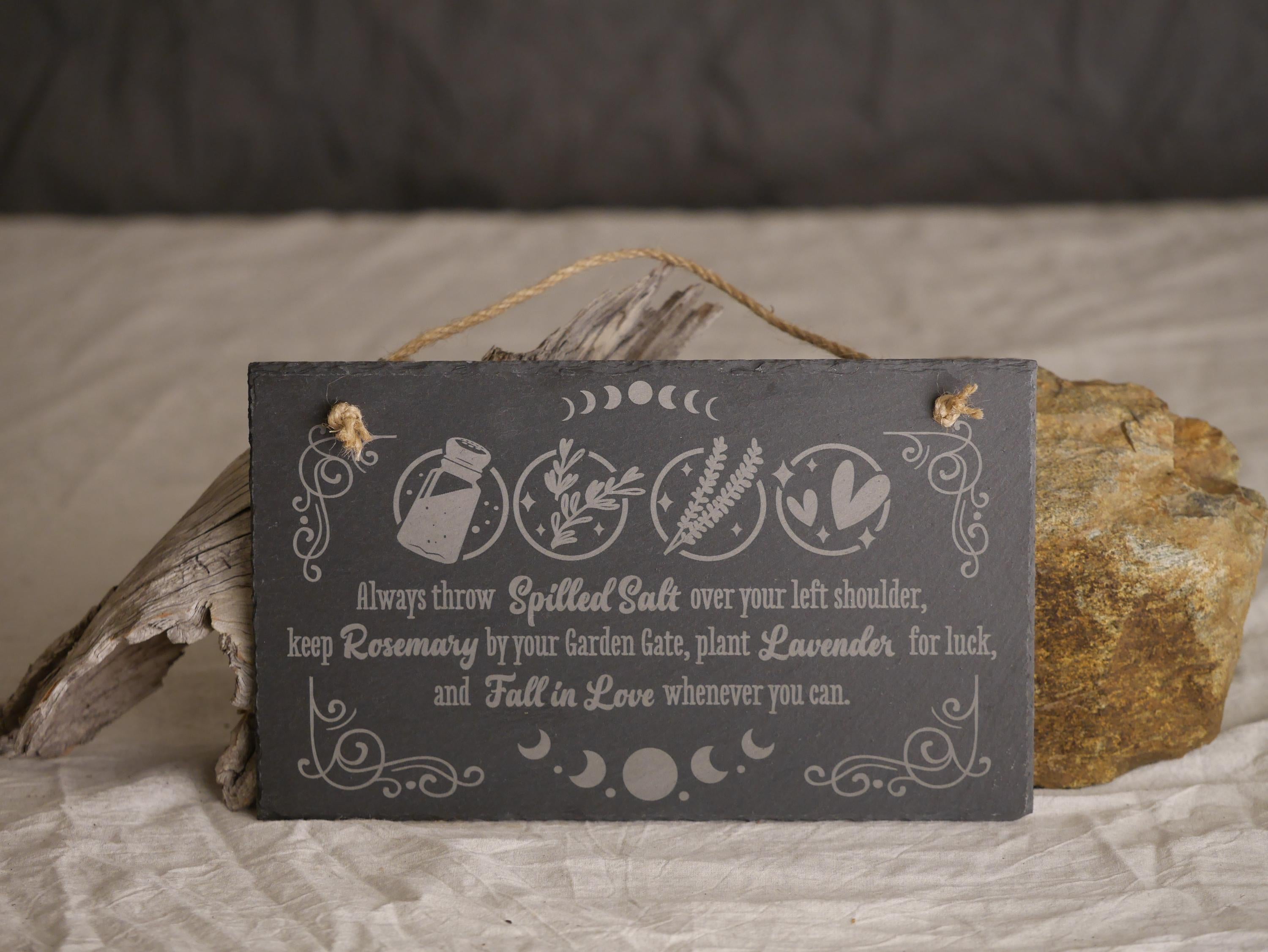 Practical Magic Slate Wall Hanging: Witchcraft Decor Sign