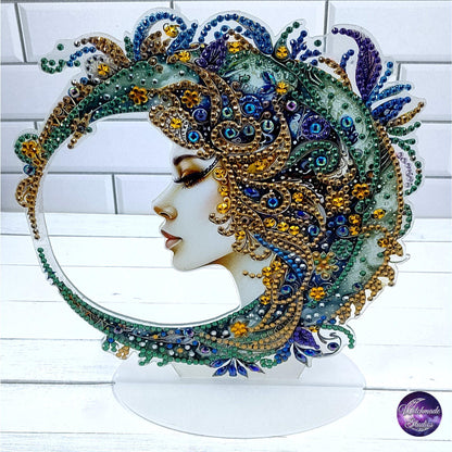 Moon Lady Table Decor, Acrylic Crystal Ornament, Metaphysical Gift
