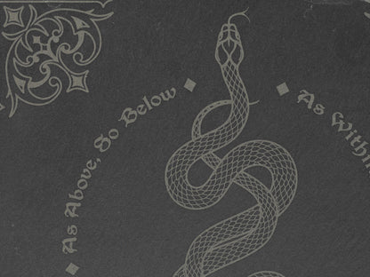 Slate Altar Tray: Kundalini Snake, &amp;quot;As Above So Below&amp;quot; Decor