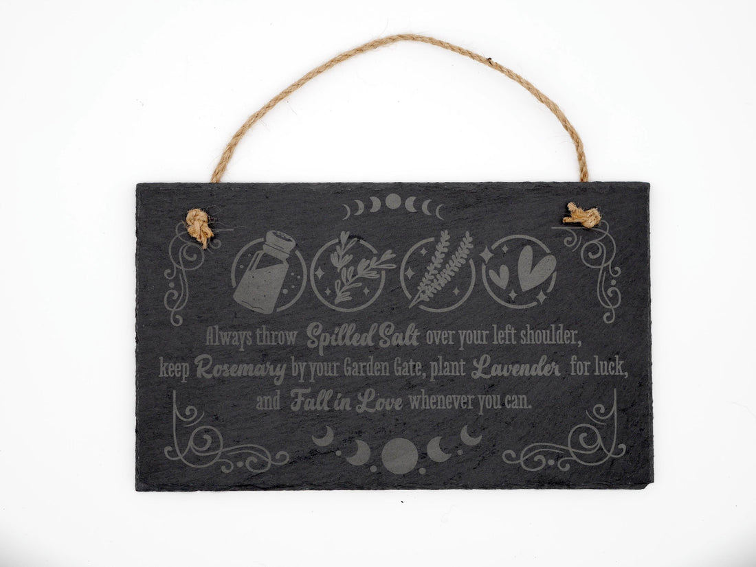 Practical Magic Slate Wall Hanging: Witchcraft Decor Sign