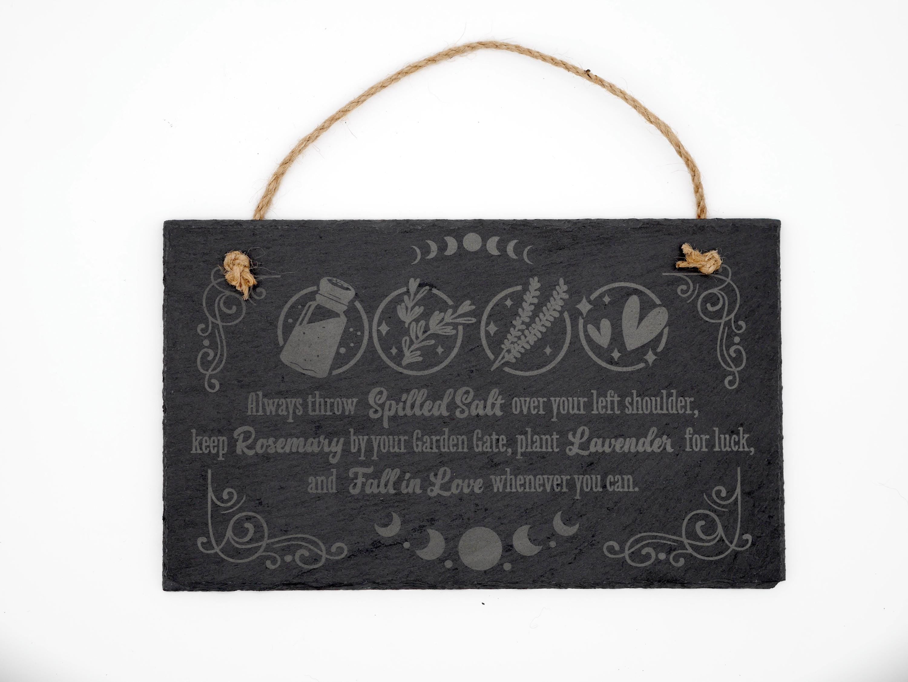 Practical Magic Slate Wall Hanging: Witchcraft Decor Sign