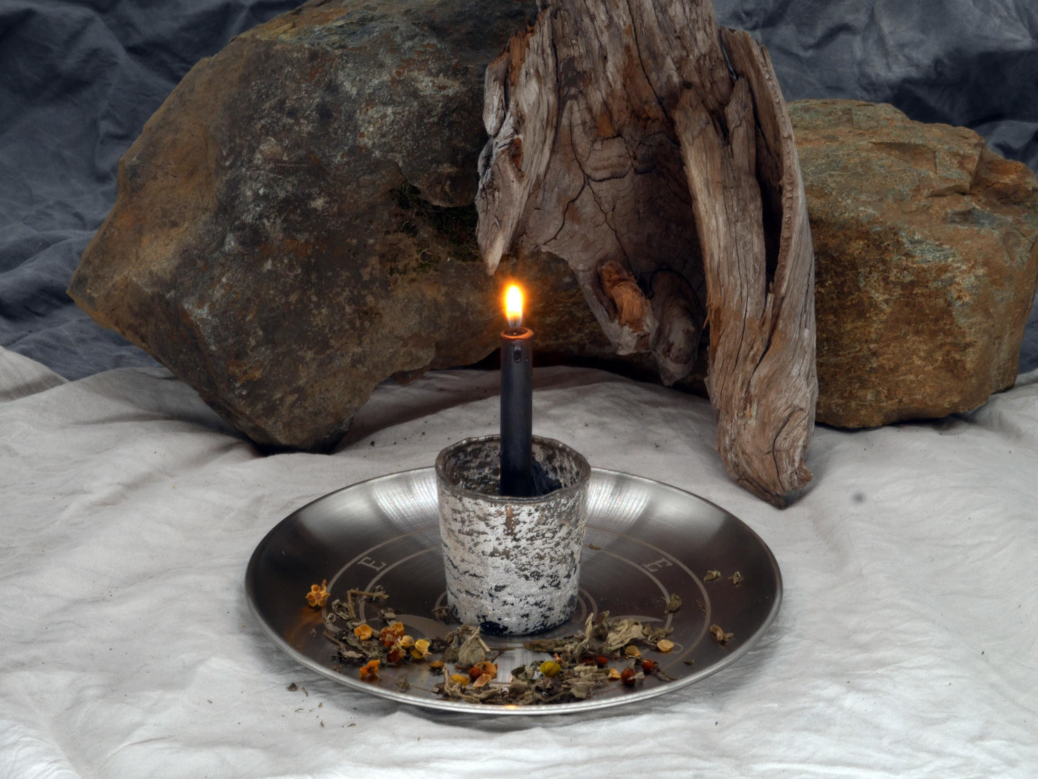Hecate Altar Tray / Offering Plate - Engraved Stainless Steel