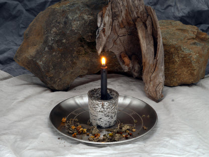 Hecate Altar Tray / Offering Plate - Engraved Stainless Steel